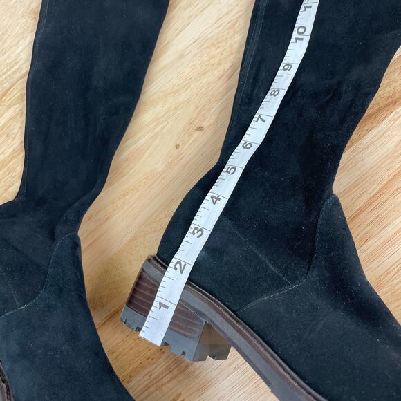 Stuart Weitzman NWOB Blair Suede Over-The-Knee Boots Black 4.5 B S4836 OTK - Picture 10 of 14